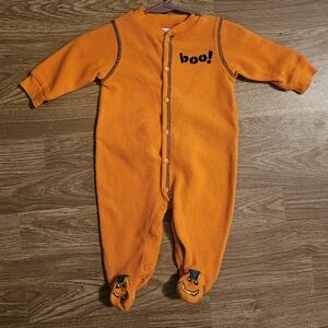 Vintage Orange Halloween Kids One Piece